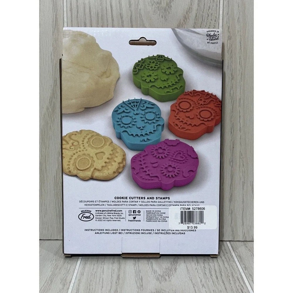 Fred Sweet Spirits Day of the Dead sugar skull cookie cutters stamps new set 4